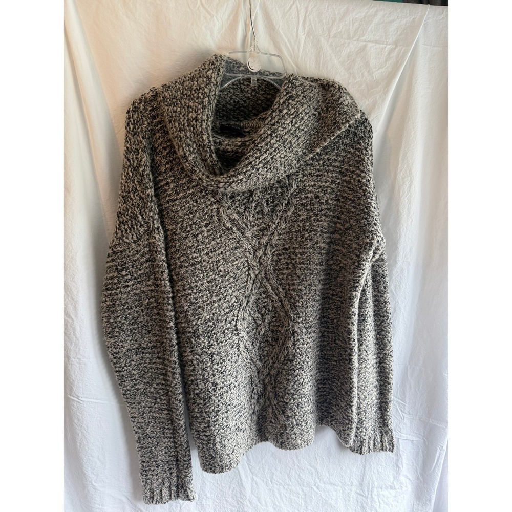 The Limited Womens Cowl Neck Cable Knit Sweater Marled Size M Pullover